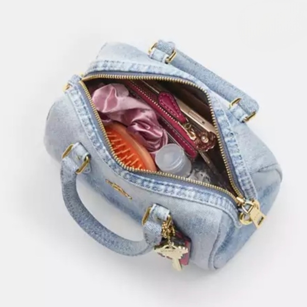 NWT Coach Loved Denim Mini Rowan Crossbody - Blue Denim SAME DAY SHIP - Picture 2 of 12